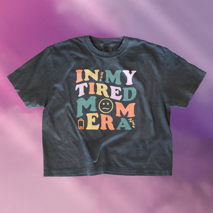 Tired Mom Era Midi Crop Tee