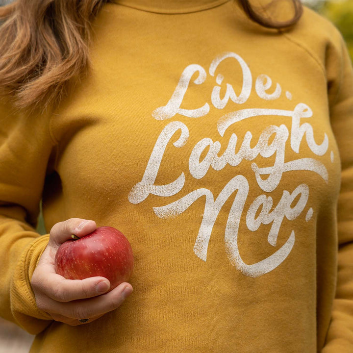 Live. Laugh. Nap. Crewneck Sweatshirt