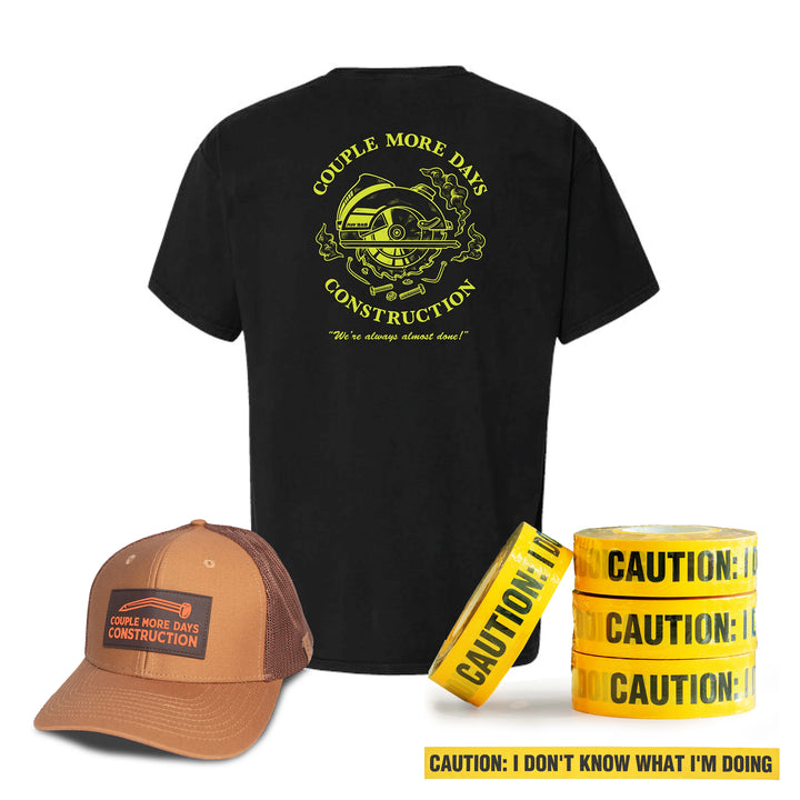 DIY Dad Bundle: Black CMD Tee + CMD Hat + Caution Tape