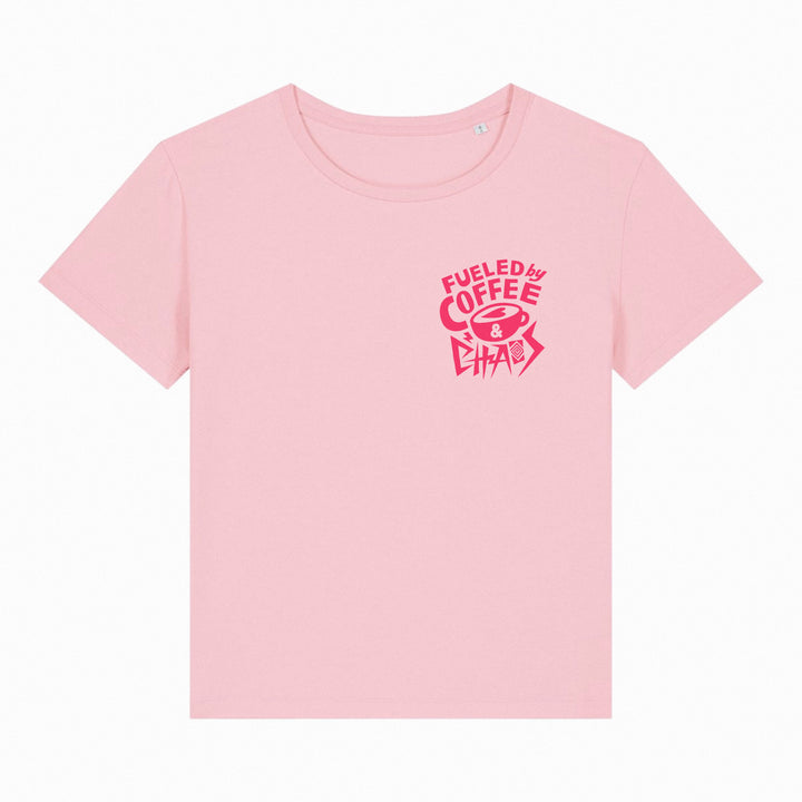 Fueled By Coffee and Chaos Ladies Tee