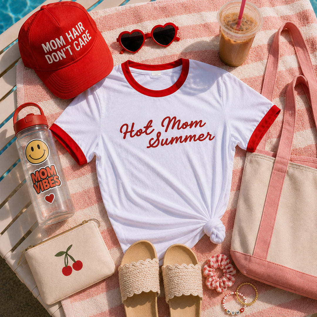 LIMITED DROP!* Hot Mom Summer Ringer Tee – Dude Dad