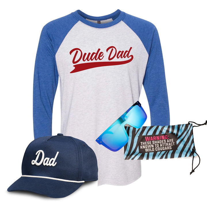 Sports Dad Bundle: Baseball Tee + Dad Script Hat + Sunglasses
