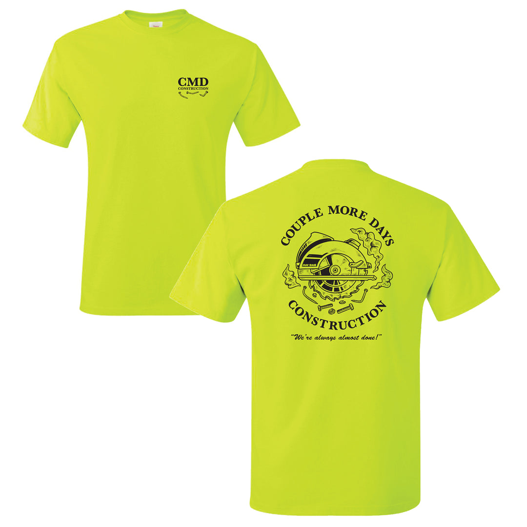 Couple More Days Construction - Safety Green Tee M