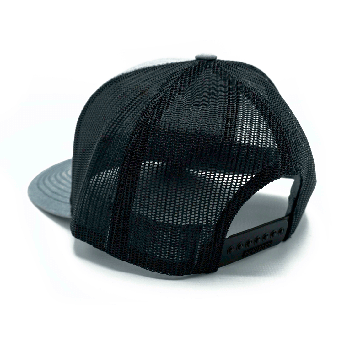 Faux Leather Patch Hat - Grey/Black Trucker Snapback – Dude Dad